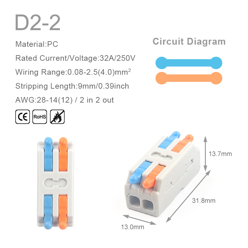 Mini Nhanh Dây Dây Dẫn Kết Nối Đa Năng Nhỏ Gọn 2/3 Pin Nối Đẩy-InTerminal Khối 1 Nhiều Ra Với Cố Định lỗ