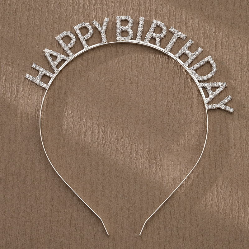 Alphabet hair bands Birthday Bride Masquerade Bridal Headdress Women Alloy Hair Accessories Hair Jewelry Headpiece Headwear Gift