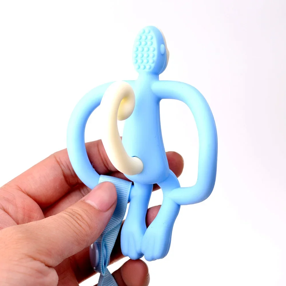 1 Cái Bé Miếng Dán Silicone Mềm Dễ Thương Ngộ Nghĩnh Hình Hoạt Hình Khỉ Cho Bé MOL Giảm Đau Dụng Cụ Trẻ Em Miếng Dán Cho Bé Đồ Chơi Thức Ăn cao Cấp