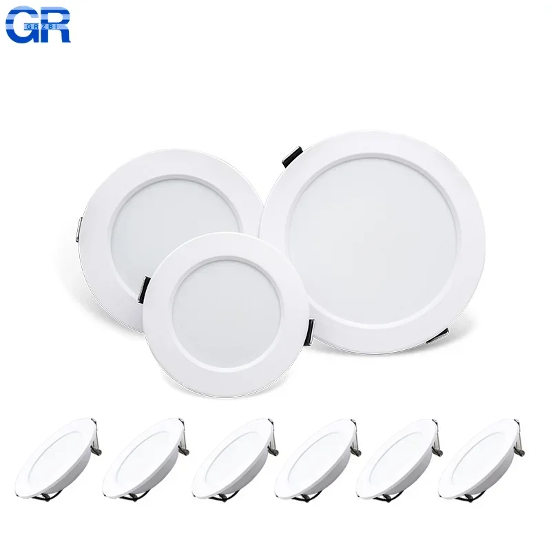 2-8pcs Recessed Ultra-thin LED Downlight DC12V 24V AC110V-240V Ceiling Lamp Warm Cold White Indoor 5W 9W 12W 15W 18W Lighting