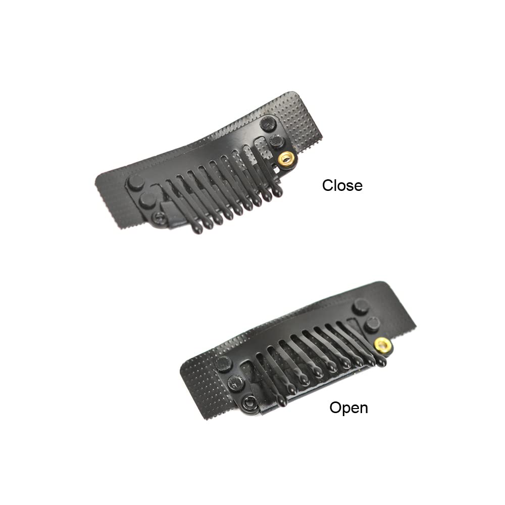 6pcs Magic Tape Clips for Wigs 9- teeth Clips for Hair Connection Hair Extensions Wig Clips