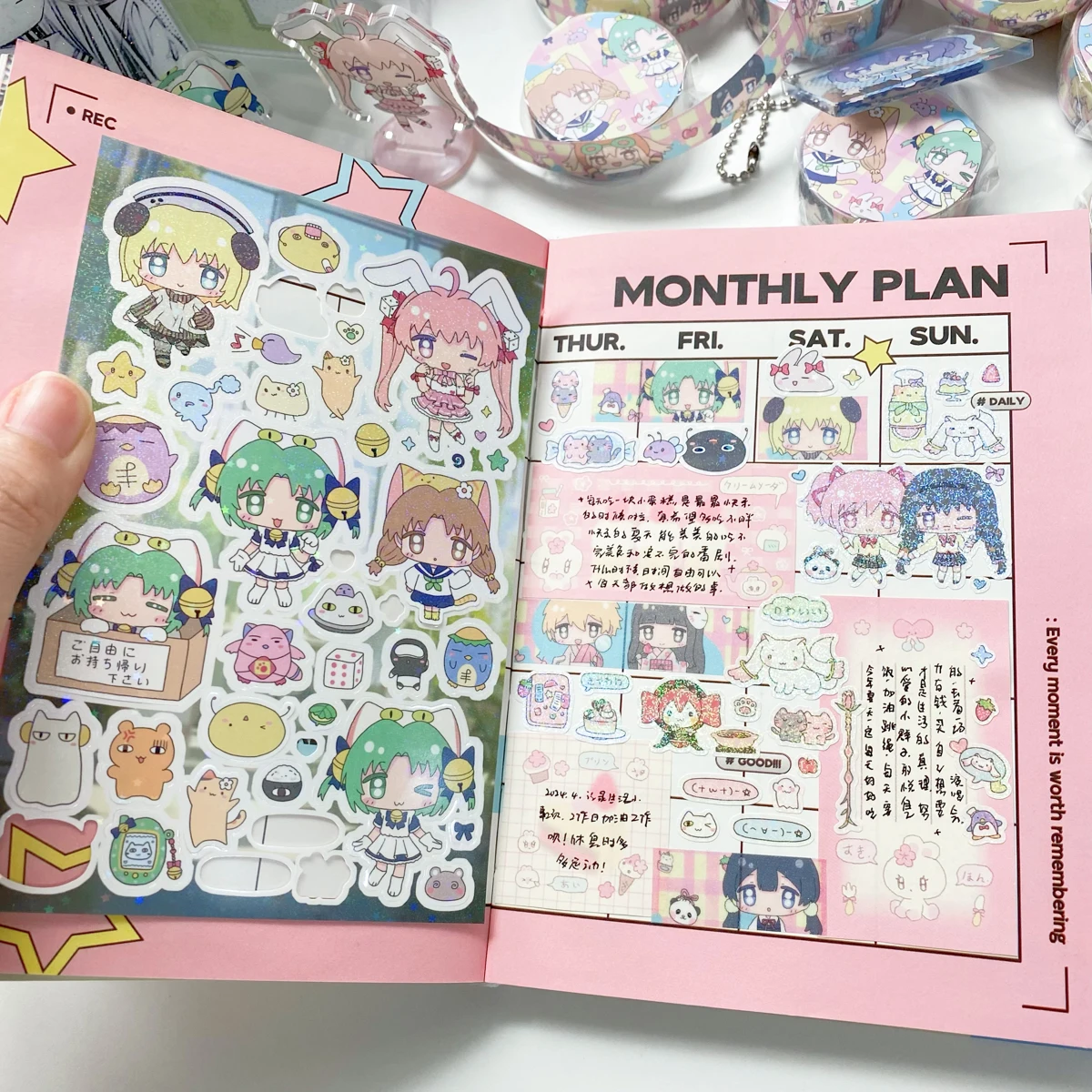 1Pc かわいいキャラクター装飾ステッカースクラップブックステッカー芸術 Diy 工芸品アルバムジャーナルプランナー電話荷物ラップトップ