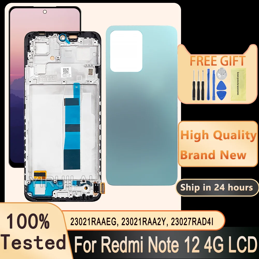 Tft para xiaomi redmi note 12 4g 23021raaeg 22111317i display lcd tela de toque digitador assembléia para redmi note 12 4g lcd