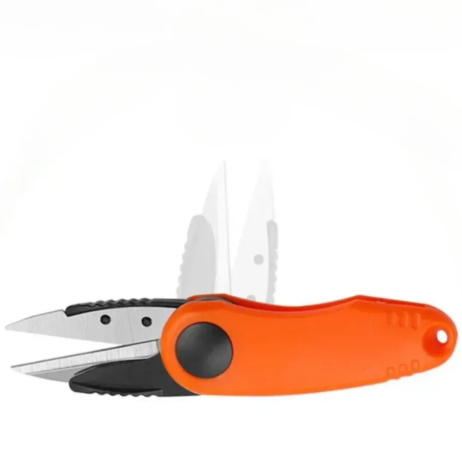 Tijeras plegables de acero inoxidable para uso en peces, tijeras multifunción para corte de sedal, aparejos de Pesca tipo camarón