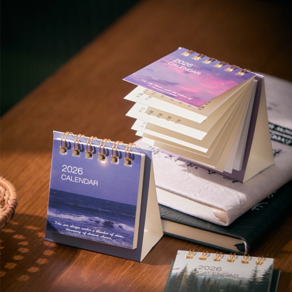 Mini 2026-kalender Kantoor Schoolbenodigdheden Kalender Bureaukalender maandelijkse Planner Bureauaccessoires Decor Record Kantoorbenodigdheden