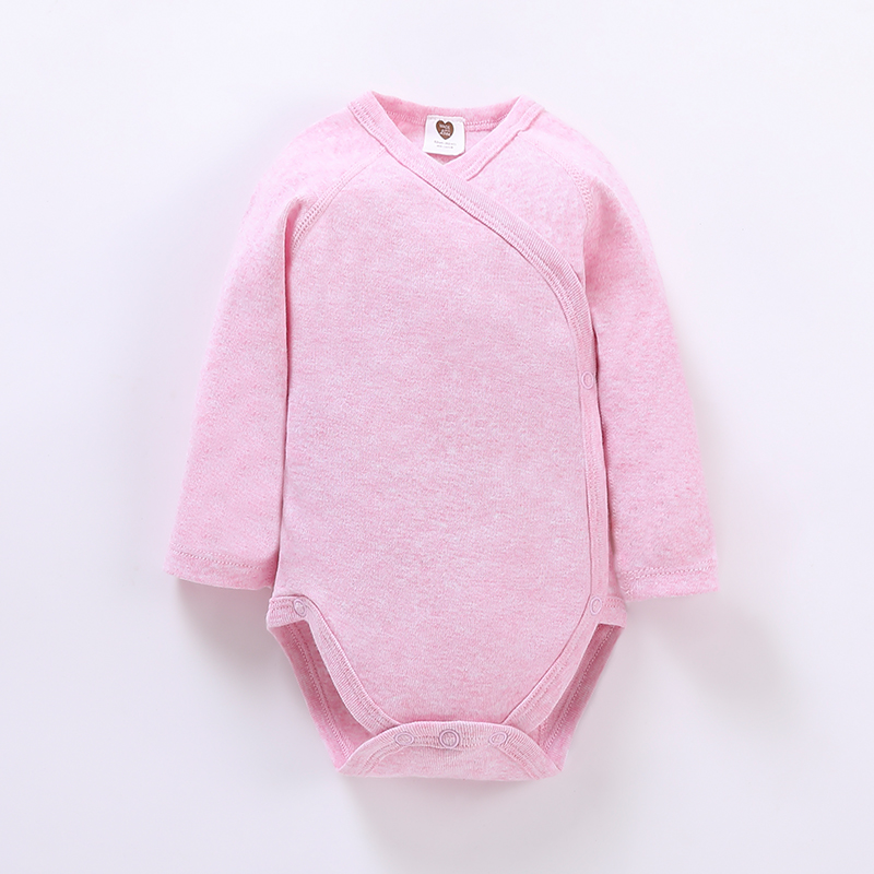 Romper de manga comprida para bebê recém-nascido, macacão 100% algodão para crianças, abertura lateral, roupas para meninos e meninas