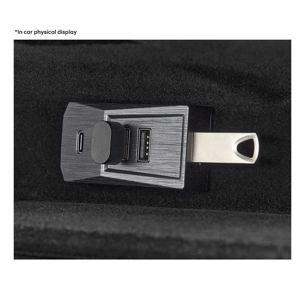 USB-концентратор Glovebox для Tesla New Model Y Launch Juniper 2025 Model 3 Highland 2024, разветвитель порта Type-C, док-станция для передачи данных