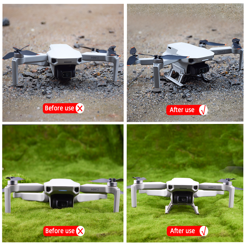 BRDRC ランディングギア DJI Mavic Mini/Mini 2/SE ドローン用折りたたみ式高さエクステンダー脚長フットプロテクターアクセサリー軽量