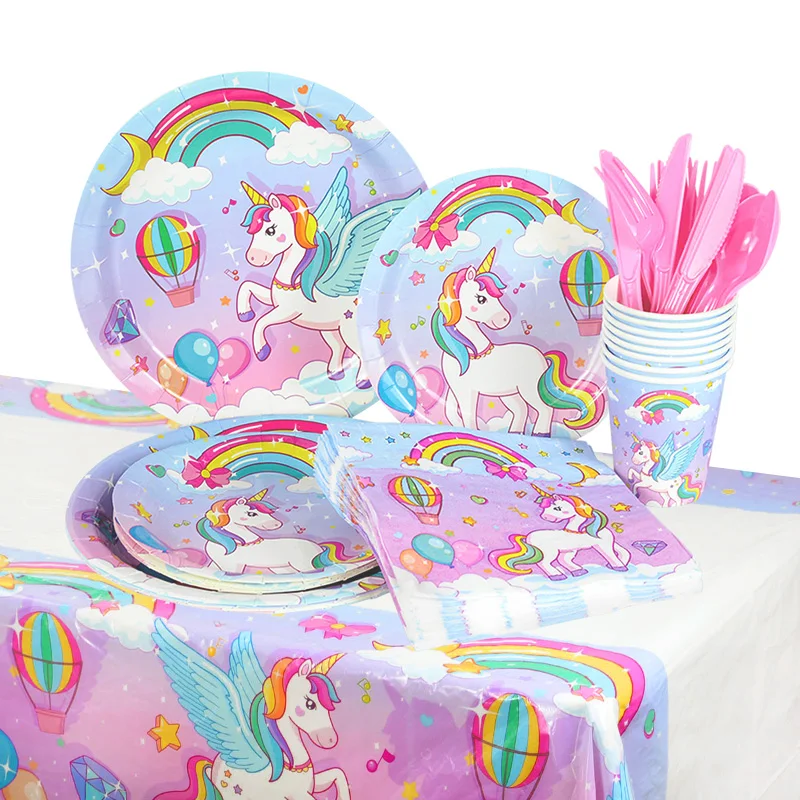 Rainbow Unicorn ยืนฟอยล์บอลลูนเด็กผู้หญิงยูนิคอร์นวันเกิดตกแต่งโปรดปรานอุปกรณ์อาบน้ําเด็กบอลลูนสัตว์