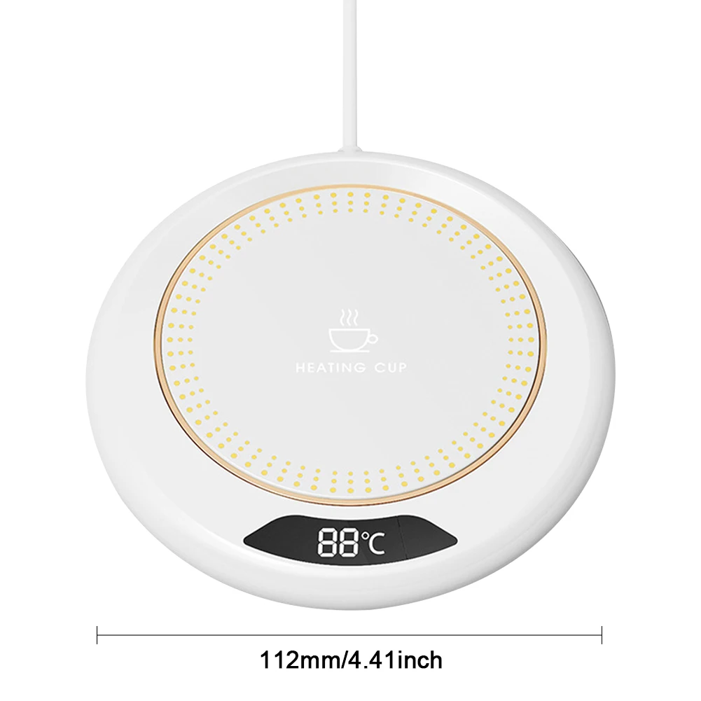 Calentador de tazas USB, posavasos calefactor, 3 Ajustes de temperatura, placa termostática caliente, almohadilla calefactora de agua, té y leche