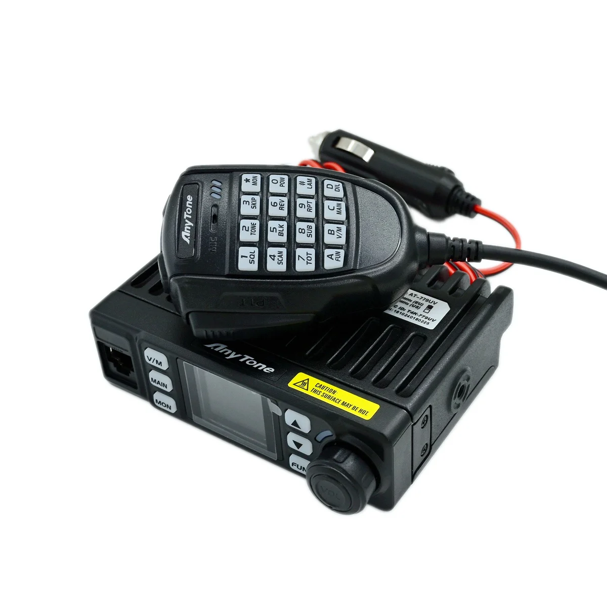 Anytone AT779UV Mobile Transceiver 20W VHF UHF 144-148Mhz 420-450Mhz Cigar Lighter Car Power Vehicle Wireless Intercom