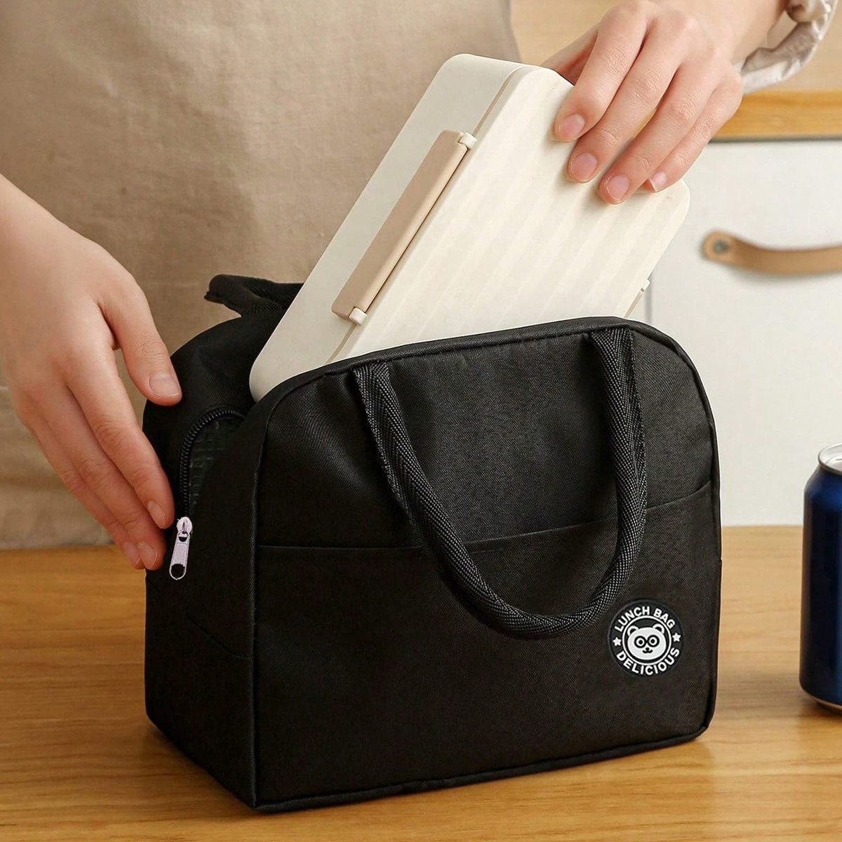 1 borsa isolante di grande capacità, borsa per il pranzo portatile, borsa per il riso all'aperto, borsa Bento, borsa per il pranzo per studenti, borsa Bento in foglio di alluminio
