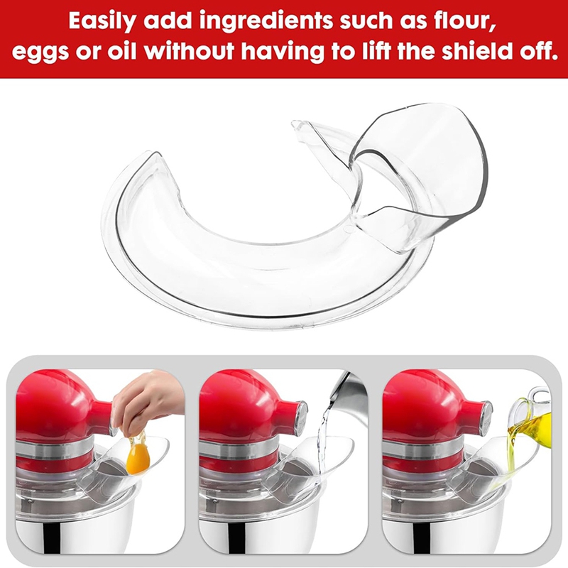 Tilt-Head Stand Mixers Cobre, Secure Derramando Escudo, Mixers Bowl Covers, Splatter Guard Tampas, 4.5-5 Quart