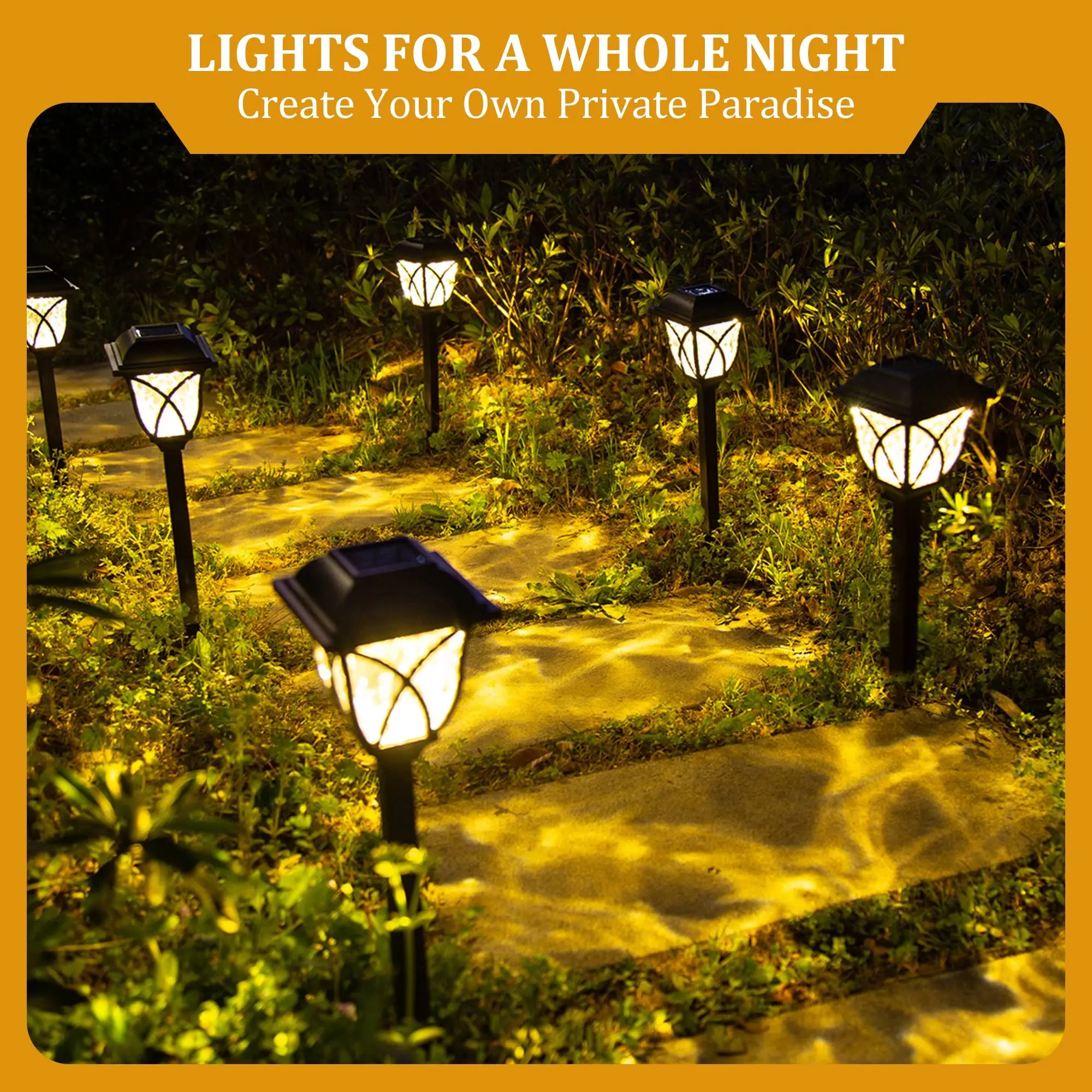 2 pçs led solar luzes do gramado ao ar livre lâmpada à prova dwaterproof água luz quente jardim pátio para passarela caminho villa luzes da paisagem