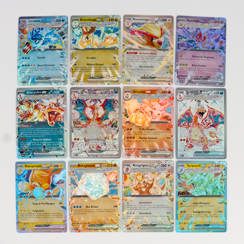 60-100Pcs French Version Pokémon Card Scarlet & Violet Rare Card Titanium crystal Charizard EX GX TAG MEGA Pokemon Battle Card