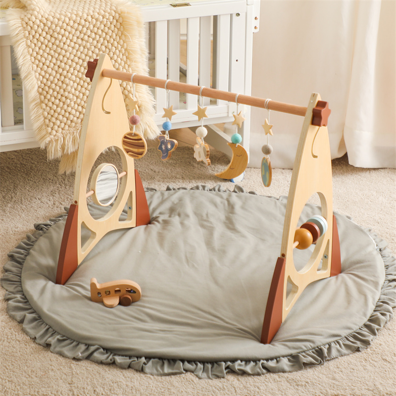 Modèle de Fusée de bug astique en Bois pour Bébé, Jouets Éducatifs Montessori pour Nouveau-né