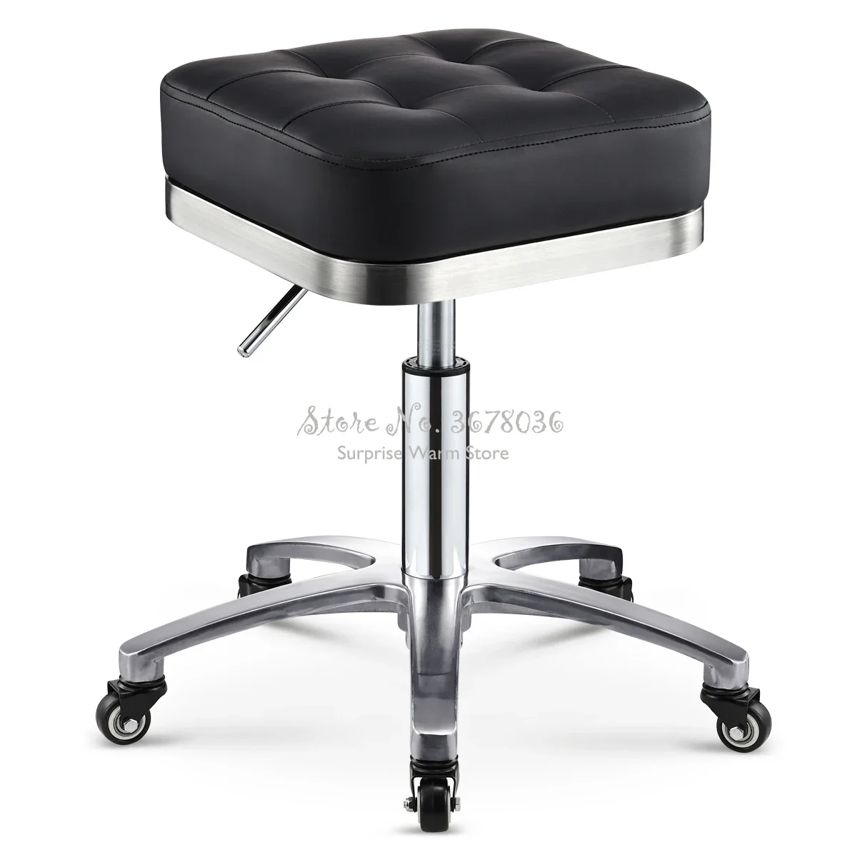 Stainless Steel Brushed Lifting Stool Explosion-proof Barber Bench Hairdressing Salon Rotating Chair Master Stool