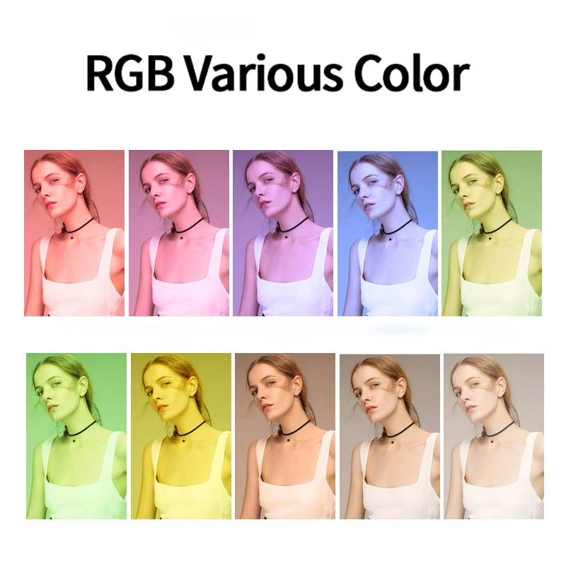 Pocket RGB Fill Light Portable LED Light Video Mini Fill Light For Camera Smartphone GoPro Laptop Selfie Adjustable RBG Lamp