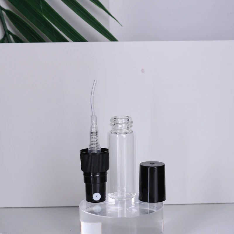 하이 퀄리티 투명 유리 향수병, 초미세 미스트 보습 스프레이 병, 미니 향수 병, 배치 당 50 ml, 3ml