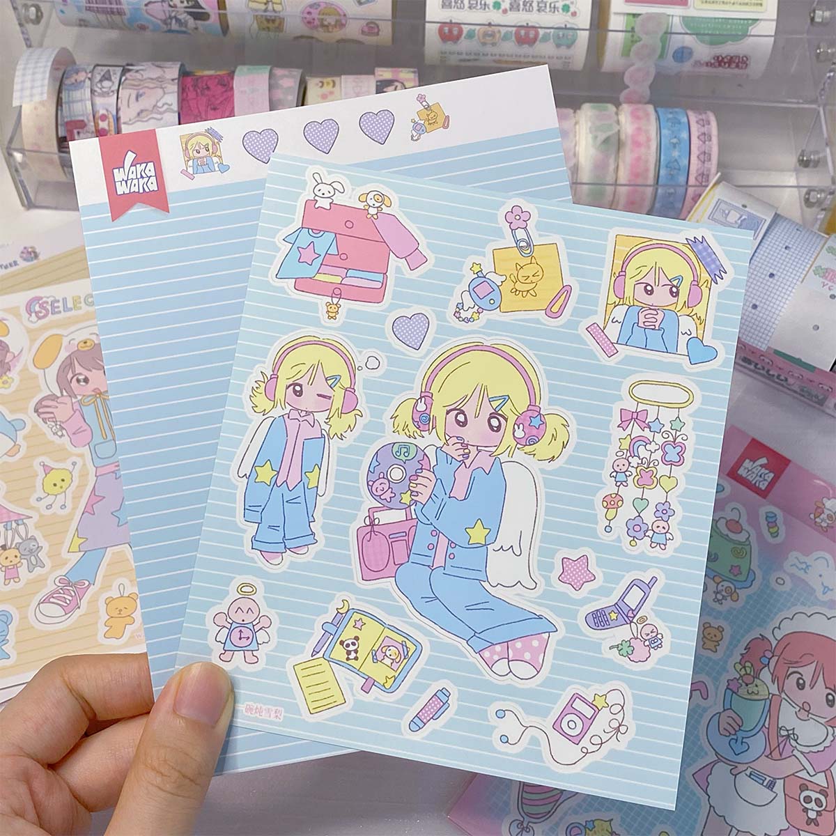 Scrapbooking adesivos kawaii decorativo personagem adesivos para artes diy artesanato álbum diário planejador decalque adesivos