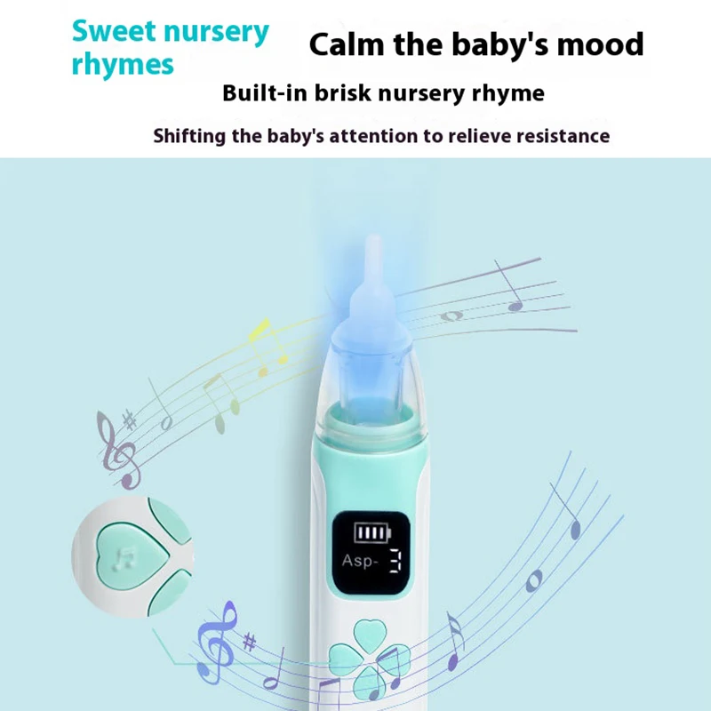 Aique bebê nariz limpador de silicone sucção ajustável elétrico criança nasal aspirador segurança conveniente baixo ruído