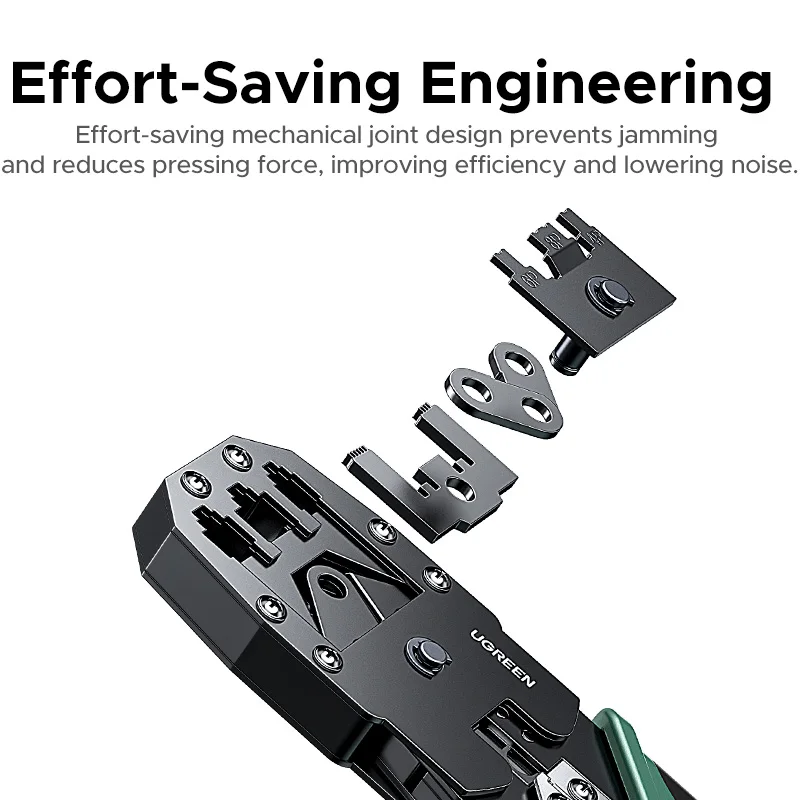 UGREEN RJ45 Обжимной инструмент Сетевой кабель Punch Lan Tools для Cat5e/6/6a 8P Ethernet-кабель Разъем RJ45 6P Разъем RJ11