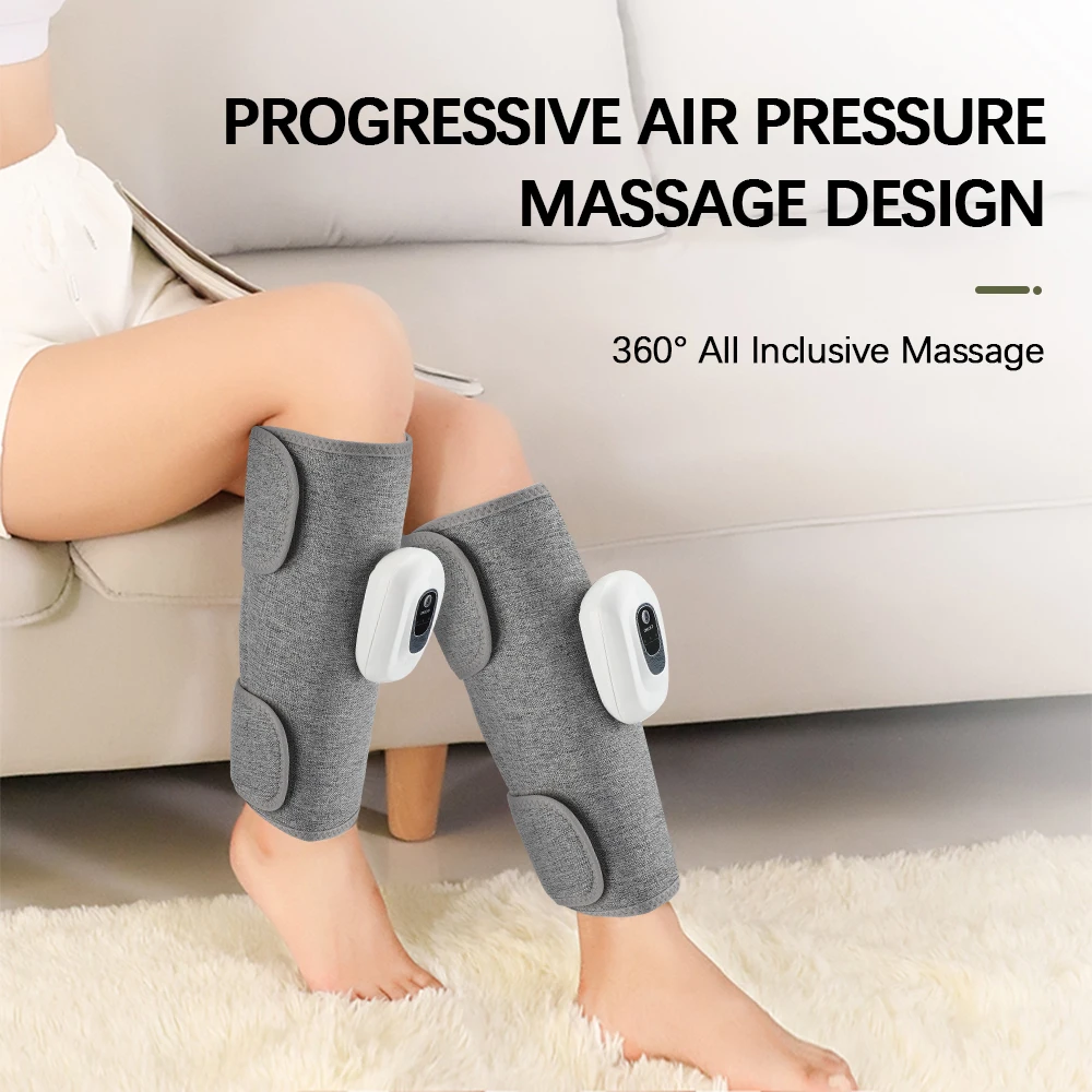 Eletric 360 °   Pressão de ar bezerro massageador sem fio perna massagem 3 modo airbag compressão relaxar pé bezerro músculo aliviar a fadiga