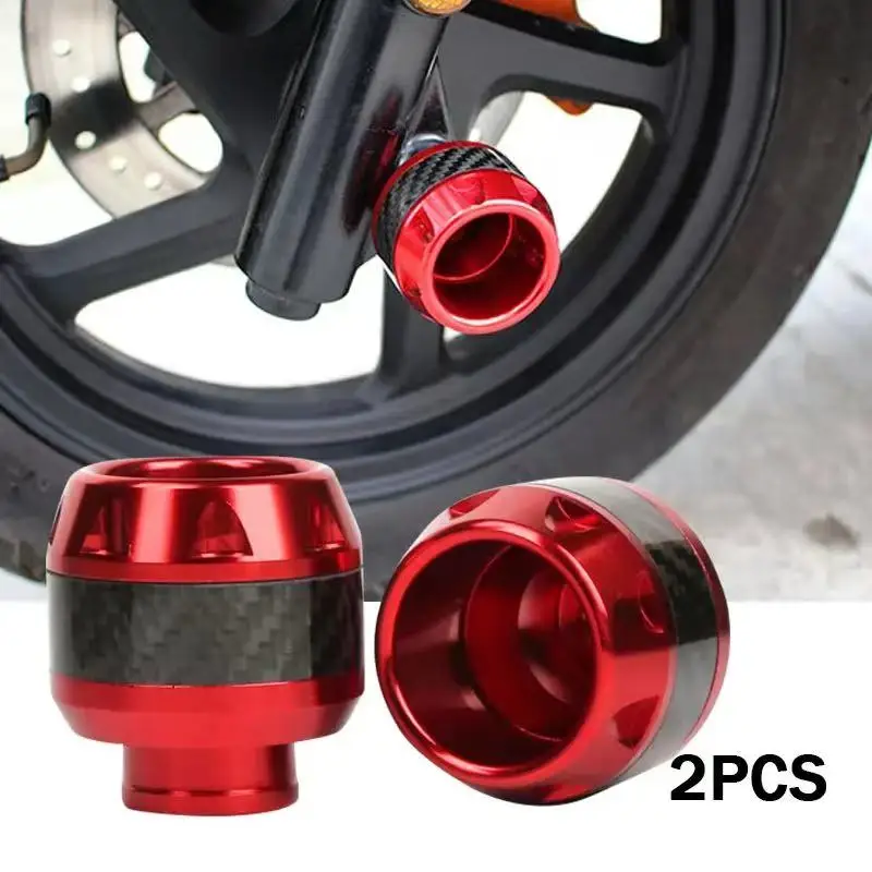 Cubierta de horquilla delantera de motocicleta, Protector de rueda anticolisión, accesorios modificados, Copa anticaída, aleación de aluminio, 2 piezas