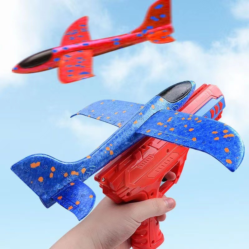 Crianças ejeção aeronaves brinquedos espuma avião planador pai-filho jogos ao ar livre brinquedos presentes das crianças espuma tiro brinquedo voador