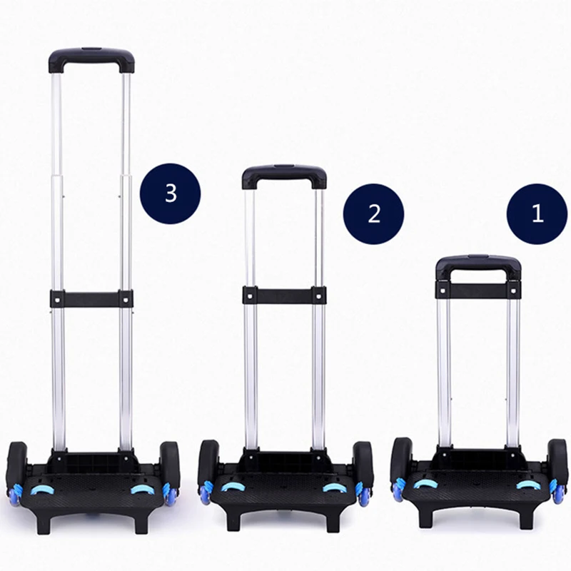 Kid Trolley for Backpack Wheeled School Bag Luggage for Children 2/6 Wheels Expandable Rod High Function Trolley Chariot mochila