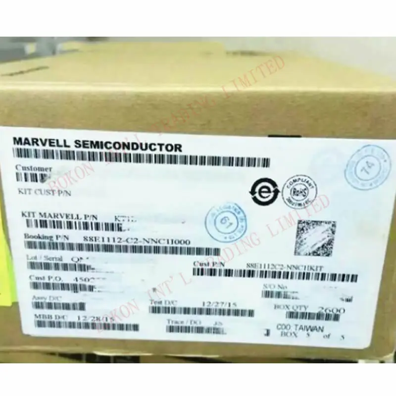 88E1112-C2-NNC1I000 QFN 64 ALASKATM ULTRA PHY con doble SERDES 88e1112-nc1 integrado 10/100/1000 Gigabit Ethernet transceptor