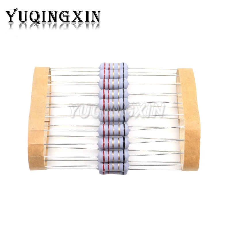 20 piezas 1W 5% resistencia de alambre bobinado fusible resistencia de bobinado 0.1R 0.33R 1R 2.2R 3R 4.7R 5.1R 6.8R 10R 22R 68R 100R 200R 510R 0,1 ohm