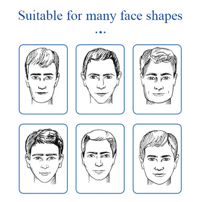 Mid-point Bangs Fluffy Short Natural Business Daily Wig for Man Synthetic Blending Wig Cosplay Easy To Wear on The Go 코스프레