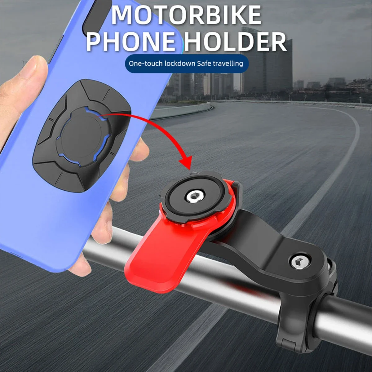 Motorcycle Electric Bicycle Rotatable Phone Holder Bicycle Handlebar Phone Holder Universal Handlebar Mount