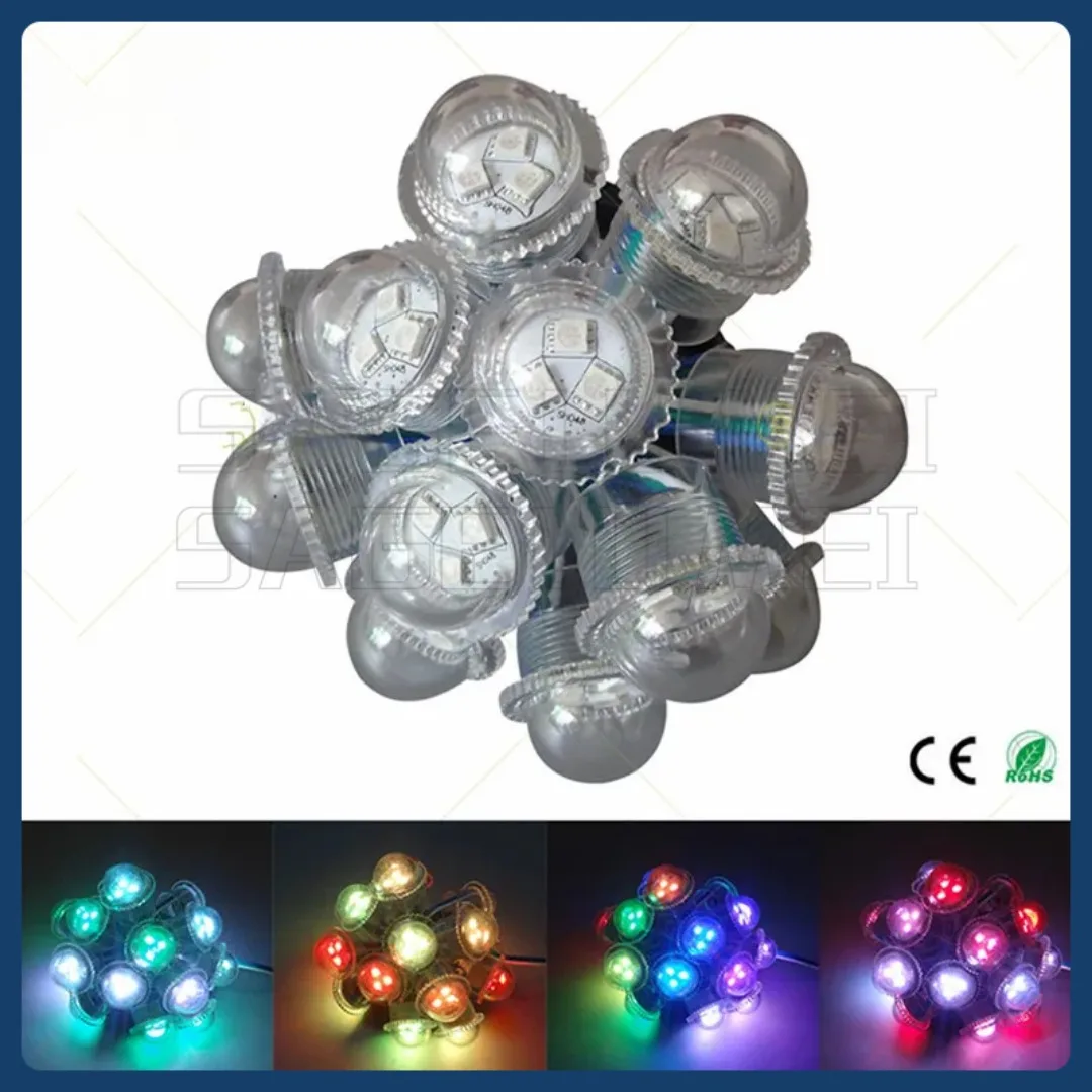 10PCS 20PCS 26mm IP67 WS2811 LED Modul 3Punkt Licht SMD5050 Transparente Shell RGB Chips IP68 für KTV decor Vergnügungspark DC12V