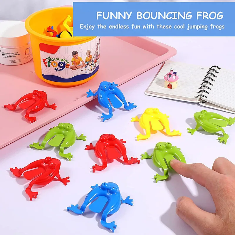 10-60Pcs กบกระโดดถัง BOUNCE Fidget ของเล่นสารพันความเครียด Reliever ของขวัญวันเกิดชายหญิงปาร์ตี้โปรดปรานเกม