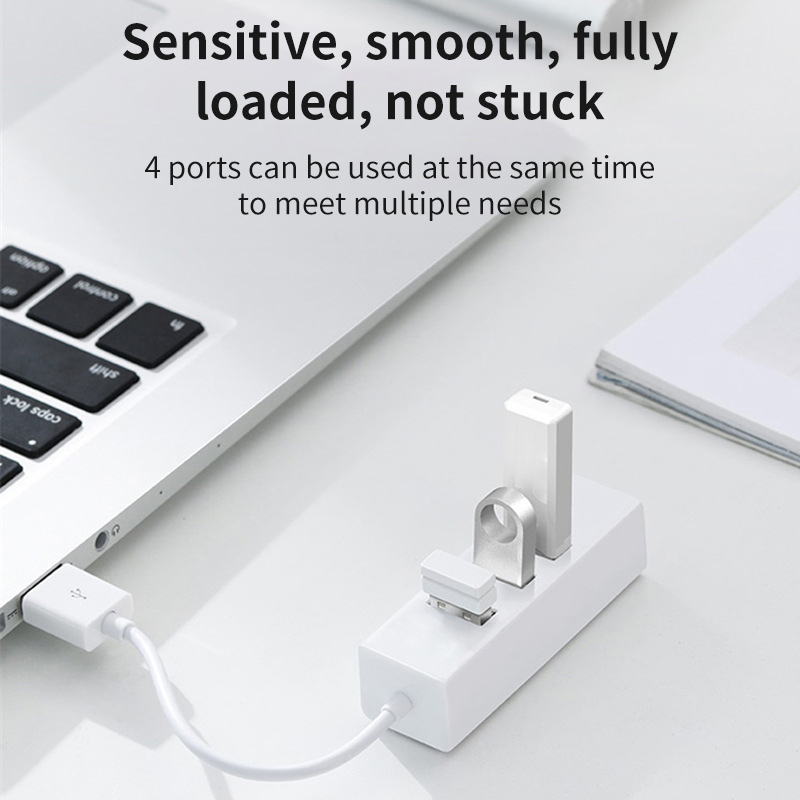 Mini 4-portowy koncentrator USB Rozdzielacz USB Adapter koncentratora Szybki koncentrator USB 2.0 Konwerter rozdzielacza Wszystko w jednym dla komputerów PC Akcesoria