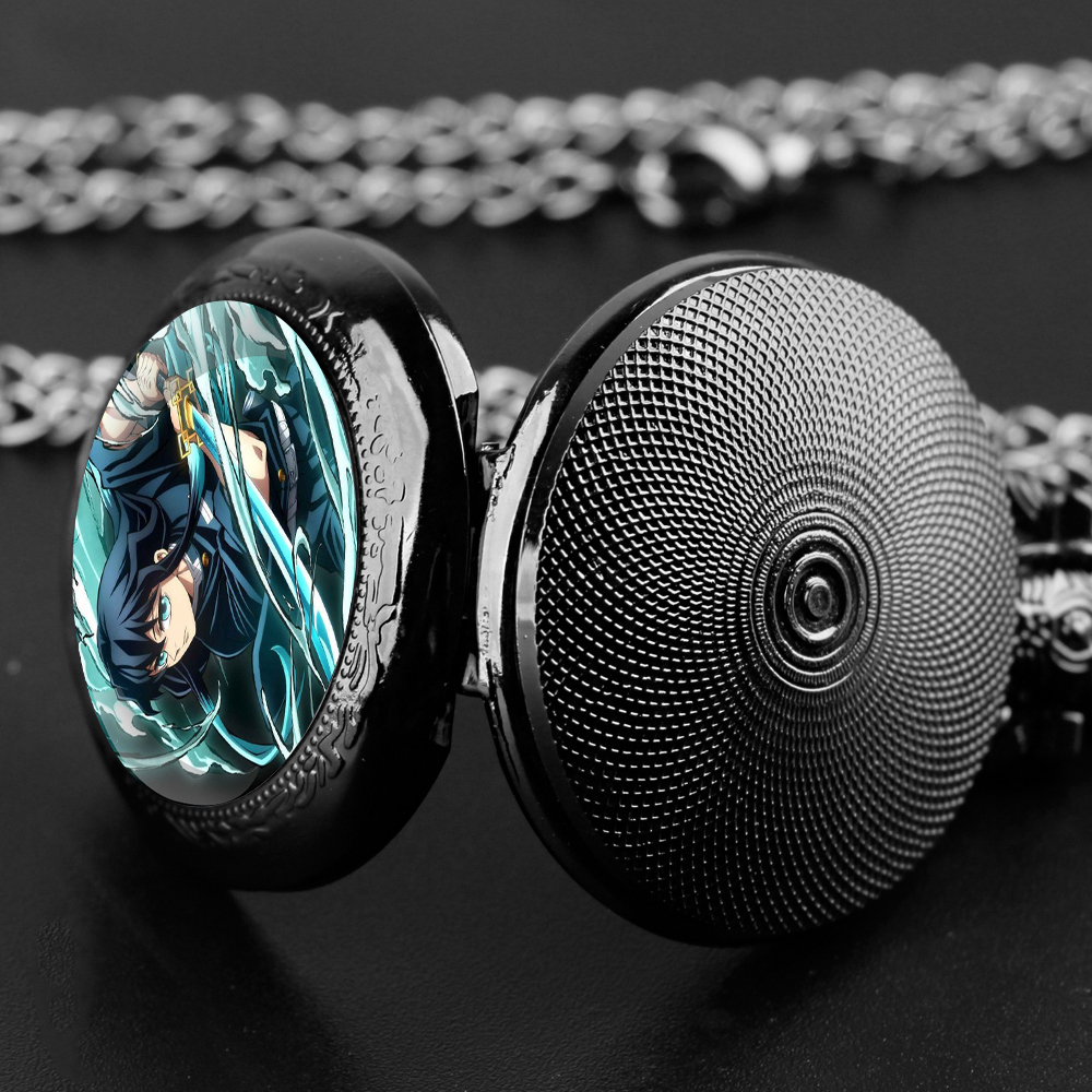 ชุดของขวัญนาฬิกาข้อมือพกพาลายอะนิเมะ tokitou muichiriu แบบควอตซ์มีสายโซ่ทนทานและมีตัวเลขอารบิกสำหรับผู้ชาย