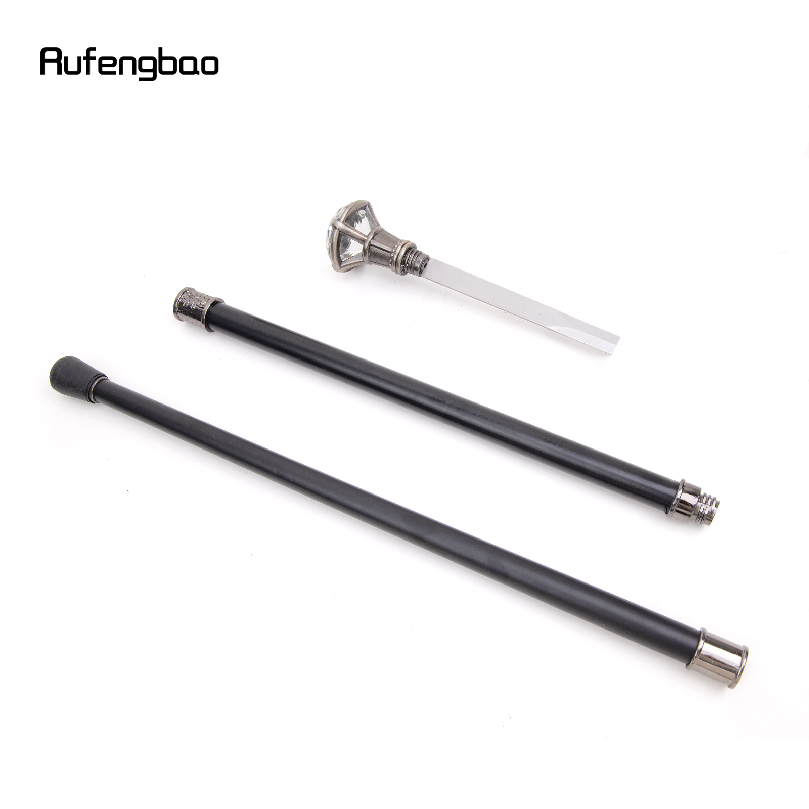 ダイヤモンドタイプのウォーキングスティック,隠されたプレート,自己防衛,杖,コスプレスティック,93cm