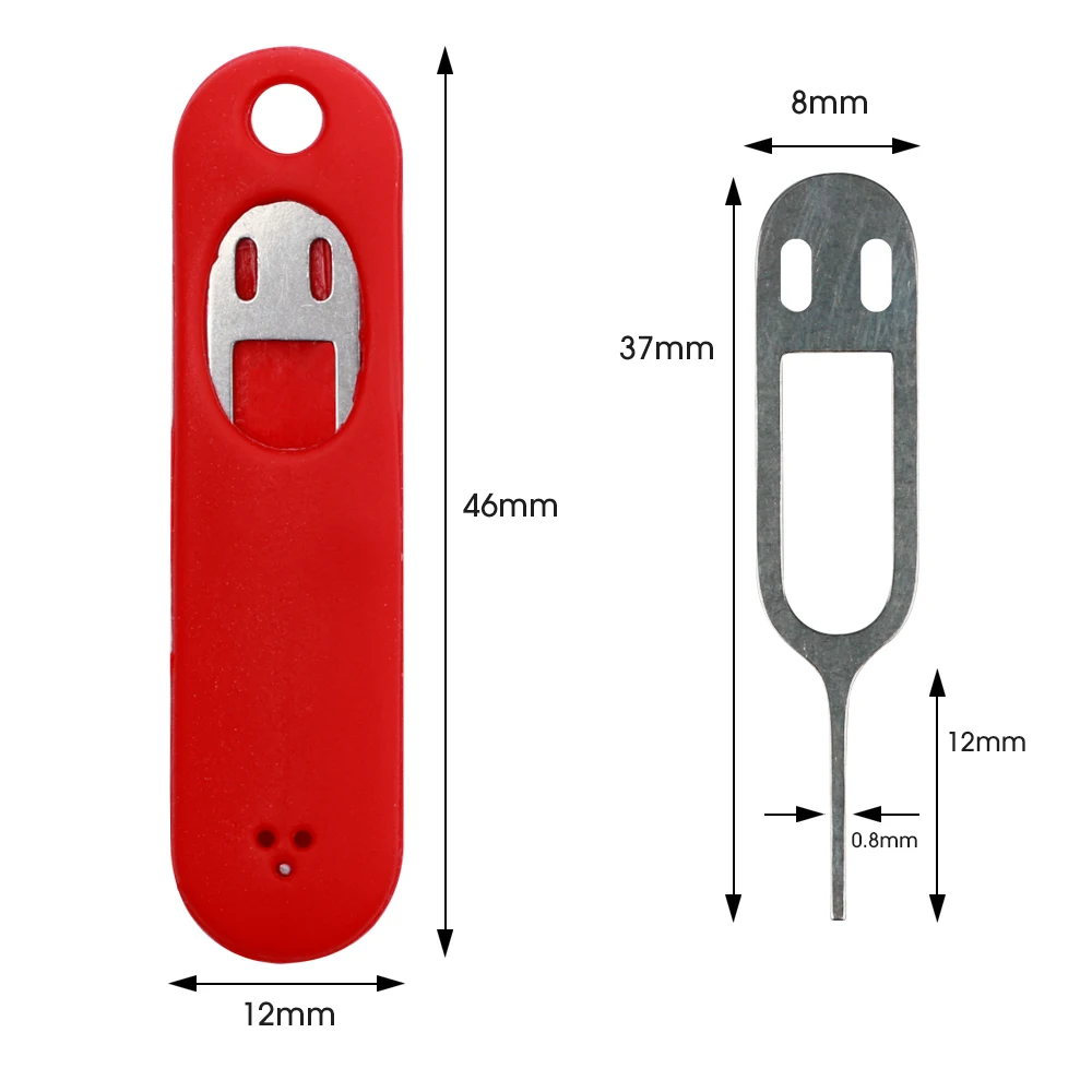 Universal Phone Use Tools Pin Ejecting Mobile Phone Smartphone Card Needle Sim Card Tray Ejector Pin Holder with Case