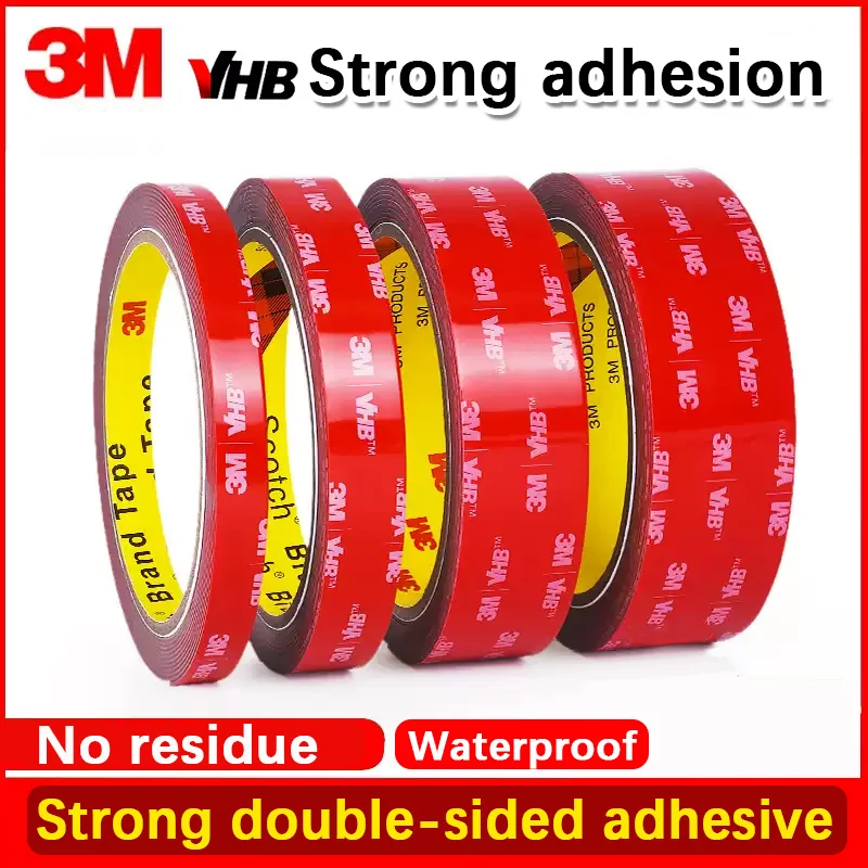 3M VHB doppelseitige Klebeaufkleber, stark klebendes Schwammband, Auto, Auto, VHB, wasserdicht, nicht abfärbend, hohe Viskosität, feste Wand.