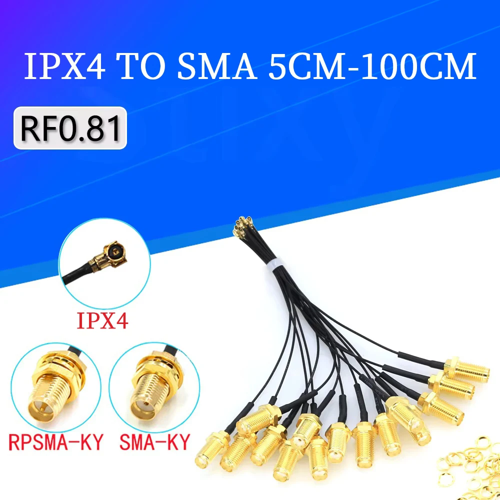 5 Chiếc RP-SMA U. Nước Hoa Nữ Nina Ricci Nina L'eau Eau Fraich 4 Ml IPEX MHF4 Hình Heo Cáp Ăng Ten Cho NGFF M.2 9260 9560 8265 NGW Với Anten Wifi Không Dây Thẻ/router