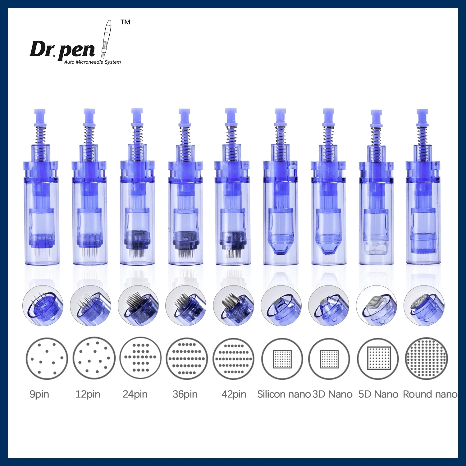 Dr ปากกา Ultima A1 เปลี่ยนตลับเข็ม Bayonet 20 ชิ้นบรรจุภัณฑ์อิสระเข็ม Microneedling Tattoo Tips