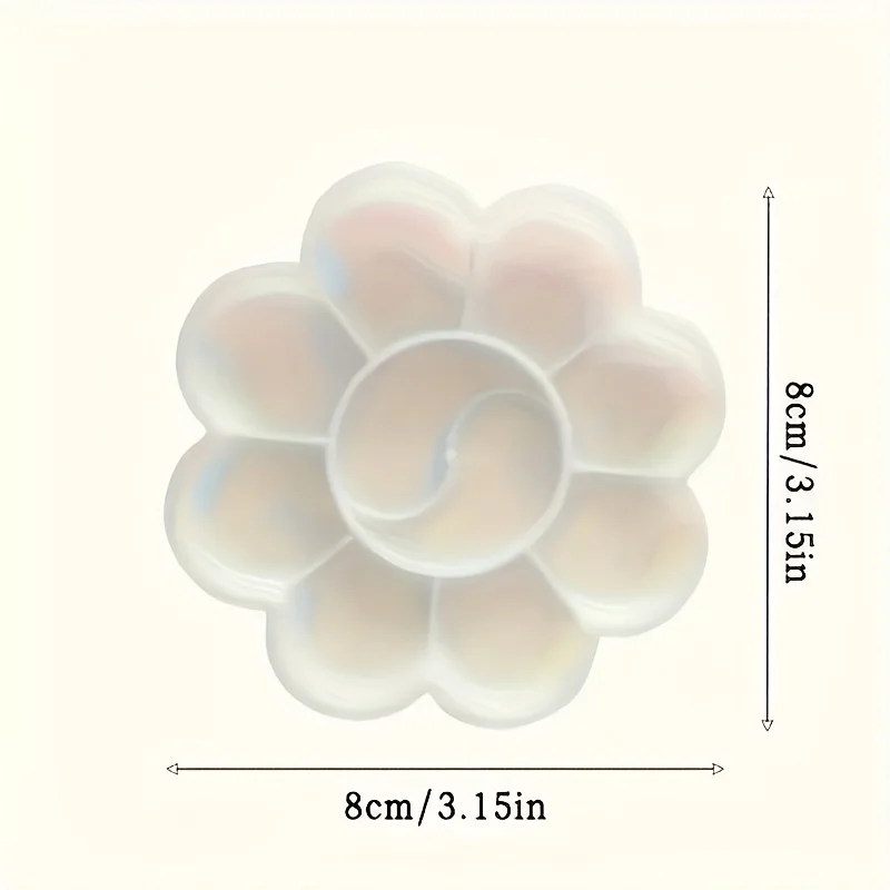 Set di mini palette in plastica a forma di fiore da 30 pezzi, ideale per la miscelazione di acquerelli, acrilici e gouache - Forniture artistiche