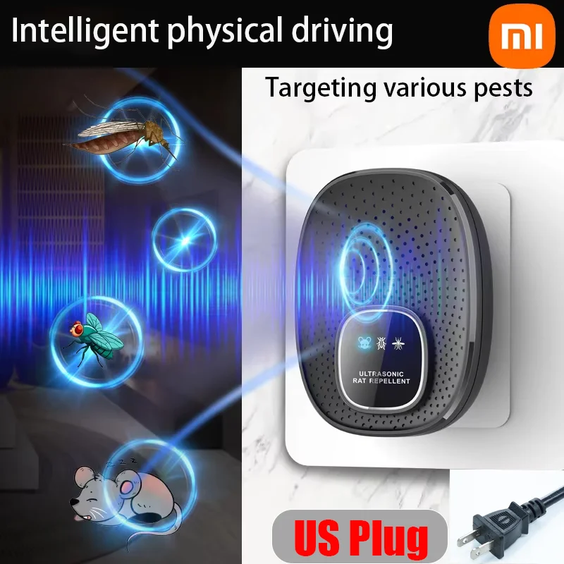 Xiaomi Ultrasonic Pest Repellent Plug-In - Effective Indoor Insect Control For Mosquitoes, Mice, Spiders, Ants - Child-Safe