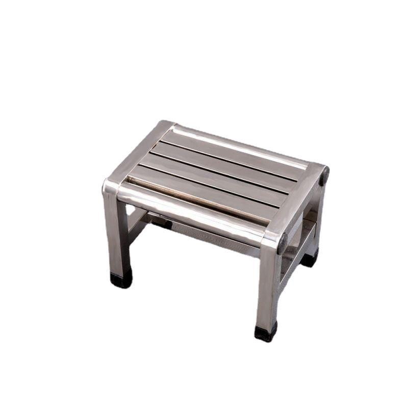 Taburete grueso de acero inoxidable para recoger verduras, taburete bajo impermeable de acero inoxidable, banco de baño para el hogar