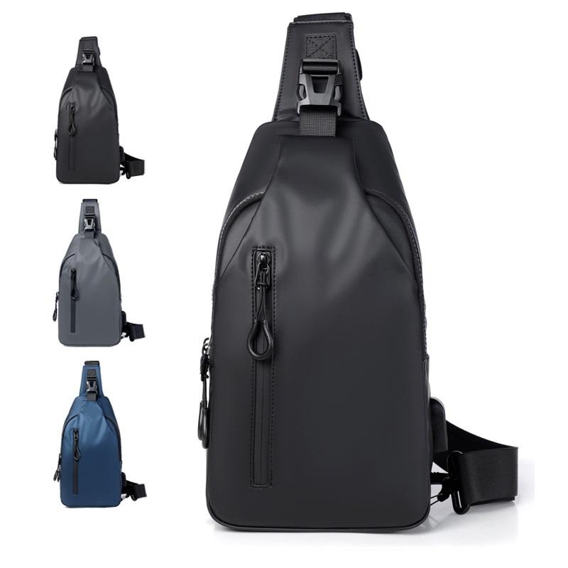 Modieuze en trendy borsttas effen kleur heren minimalistische borsttas outdoor casual mode crossbody tas met één schouder ﻿