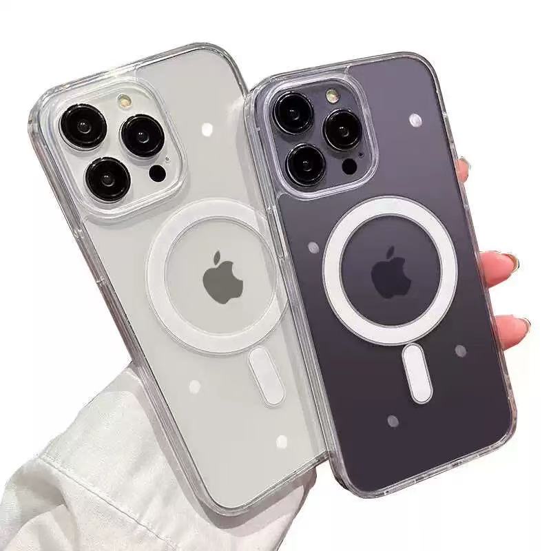 Official Magnetic For Magsafe Transparent Case For iPhone 16 15 14 13 11 12 Pro Max Plus Wireless Charge Acrylic With Box Cover
