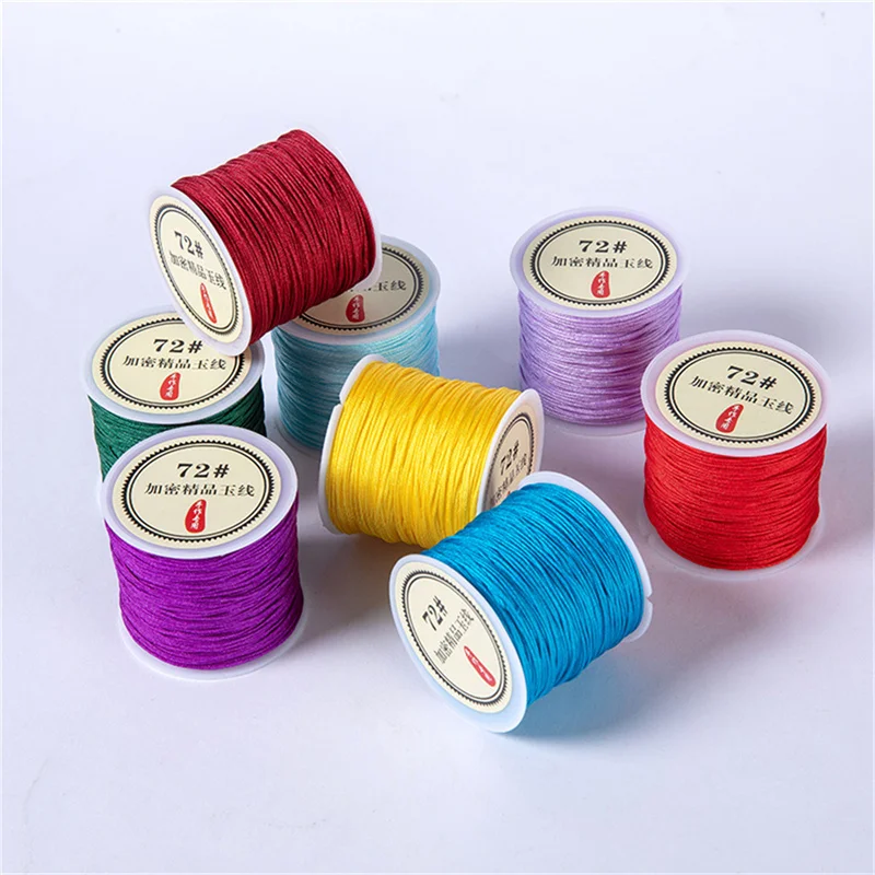 0.8mm Nylon Thread Cord Chinese Knot Macrame Cord Bracelet Necklace Braided String For DIY Tassel Beading Shamballa String Craft