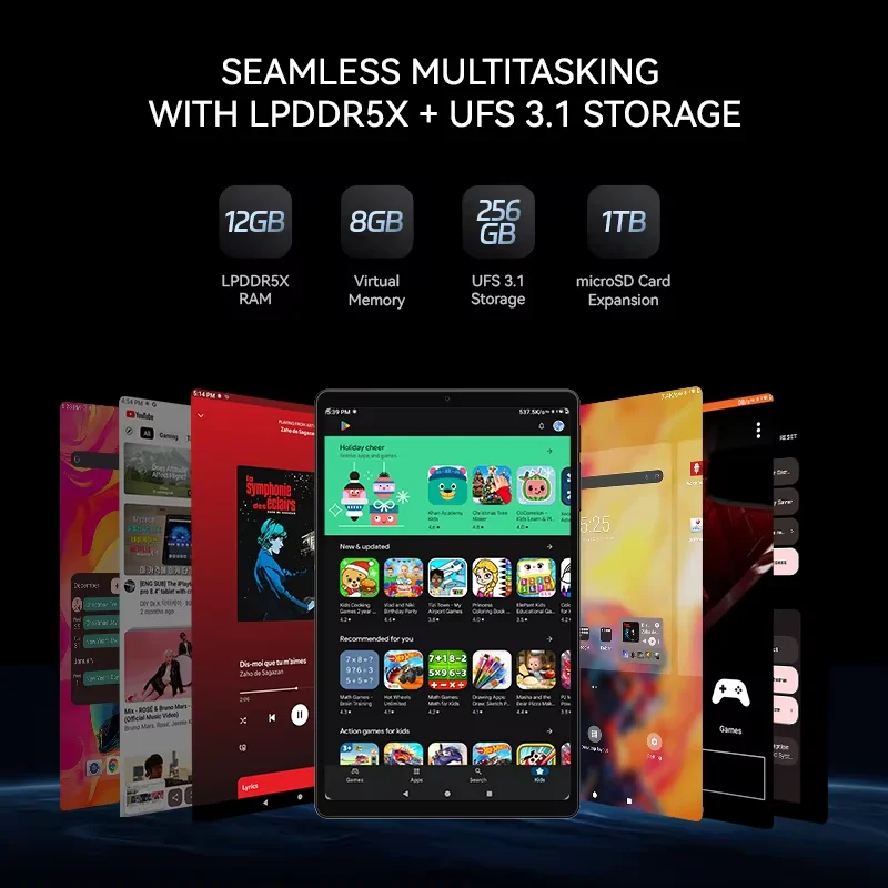 ALLDOCUBE iPlay 70 Mini Ultra 2,5 K 144Hz tableta para juegos 8,8 pulgadas Snapdragon 7 + Gen3 DTS sonido 7300mAh 12 + 8GB 256GB Android 14 Pads